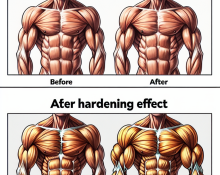 Hardening effect of mibolerone on muscles