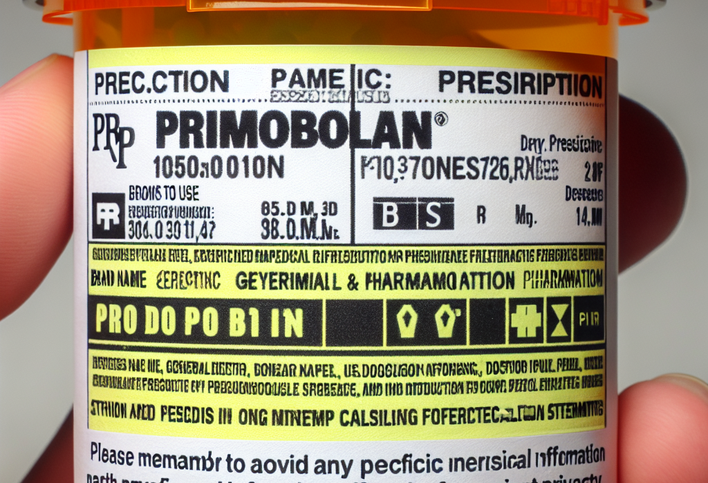 Prescription requirements for primobolan
